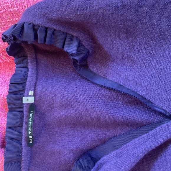 COPY - $395 Elie Tahari purple cashmere sleeveless dress size medium - Picture 5 of 5